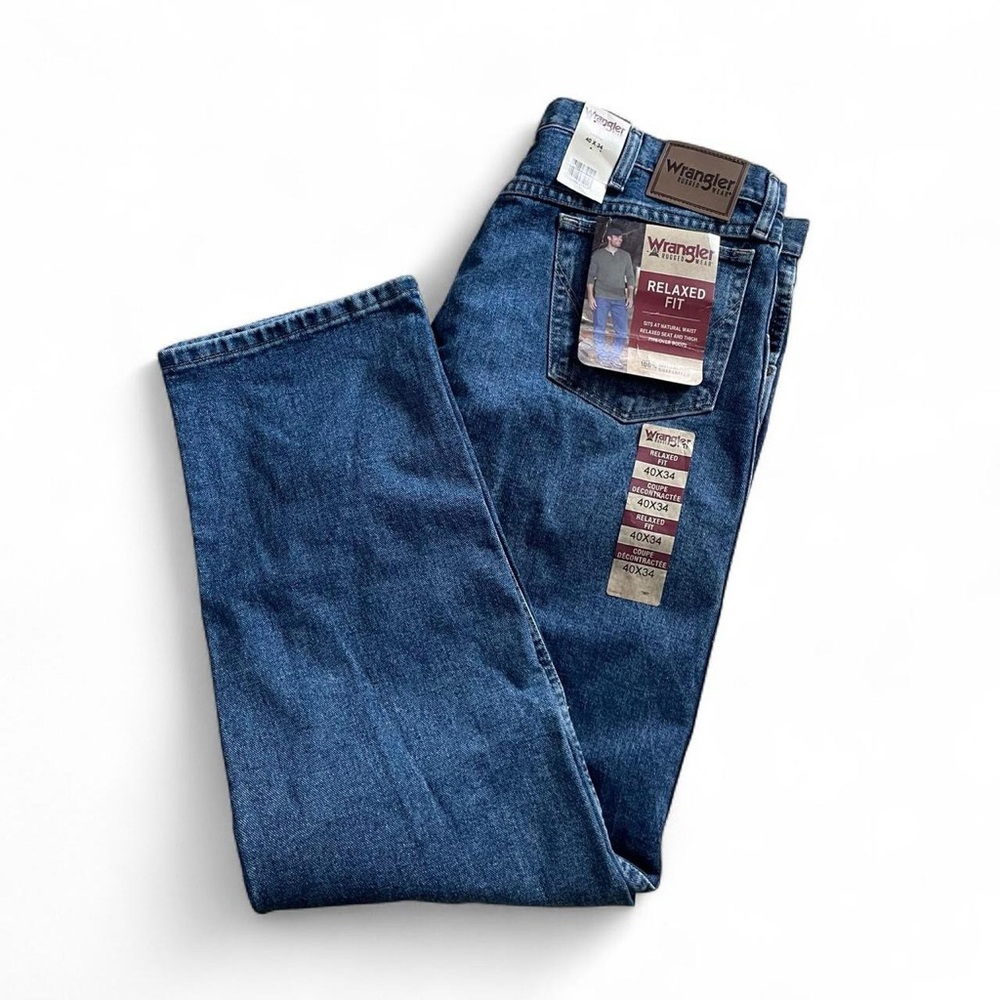 NWT Wrangler Blue Denim Straight Leg Jeans – Sz 40x34